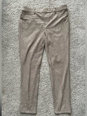 Chicos Suede-Look Leggings